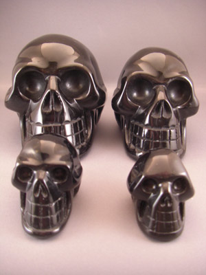 Black Obsidian Crystal Skulls