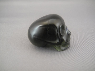 Moldavite Crystal Skull