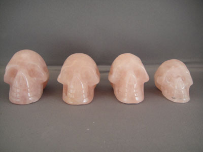 rose quartz crystal skulls