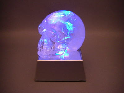 color light crystal skull