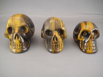 Tiger Eye Crystal Skulls